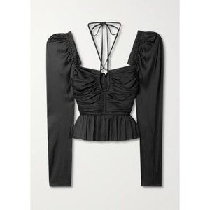 NWD Ulla Johnson Mirelle Blouse Black Sz 4 U91